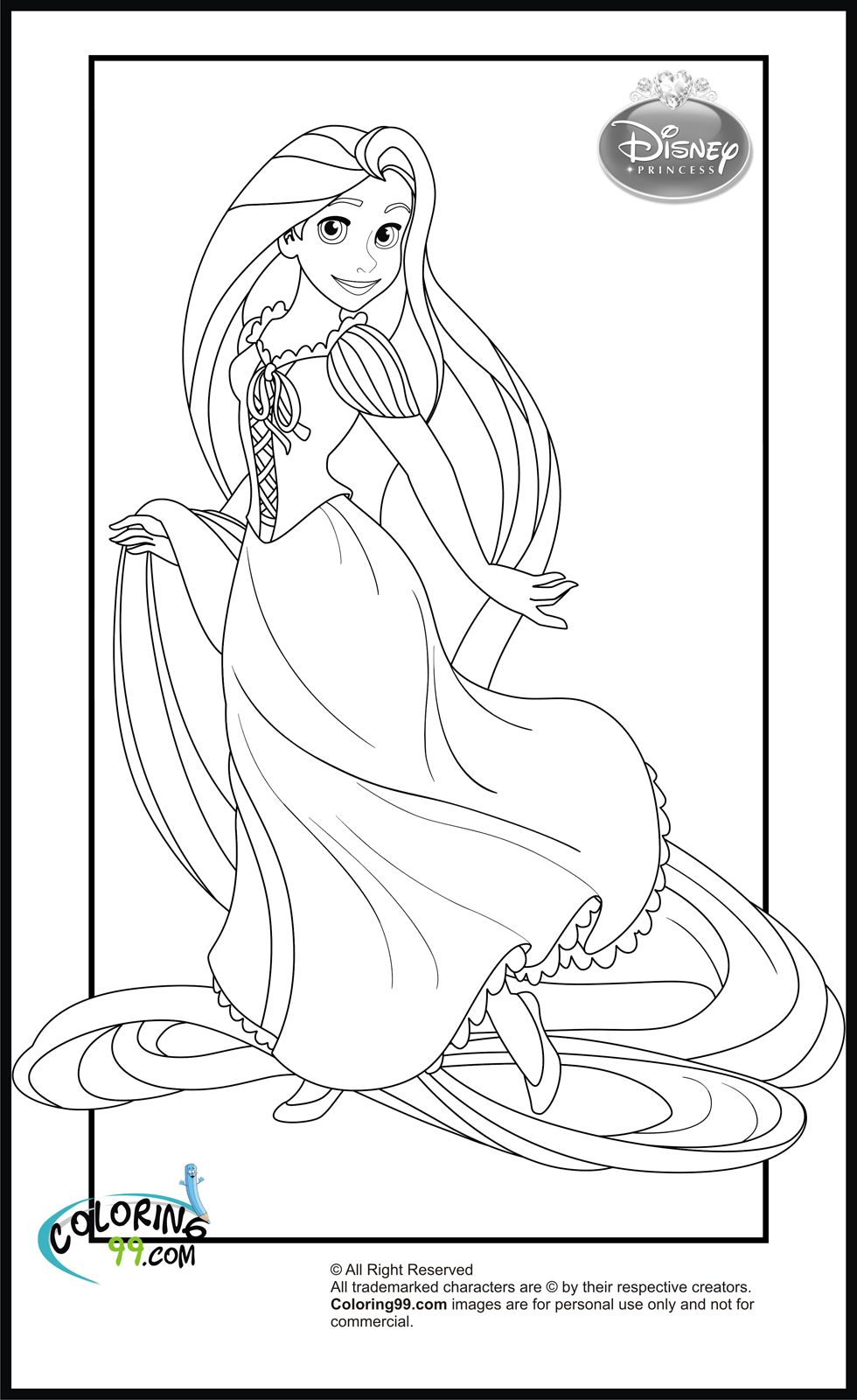 29 Enchanting Disney Princess Coloring Pages Printable 17