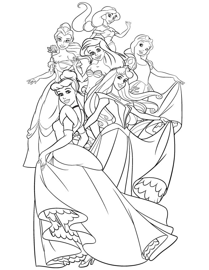 29 Enchanting Disney Princess Coloring Pages Printable 21