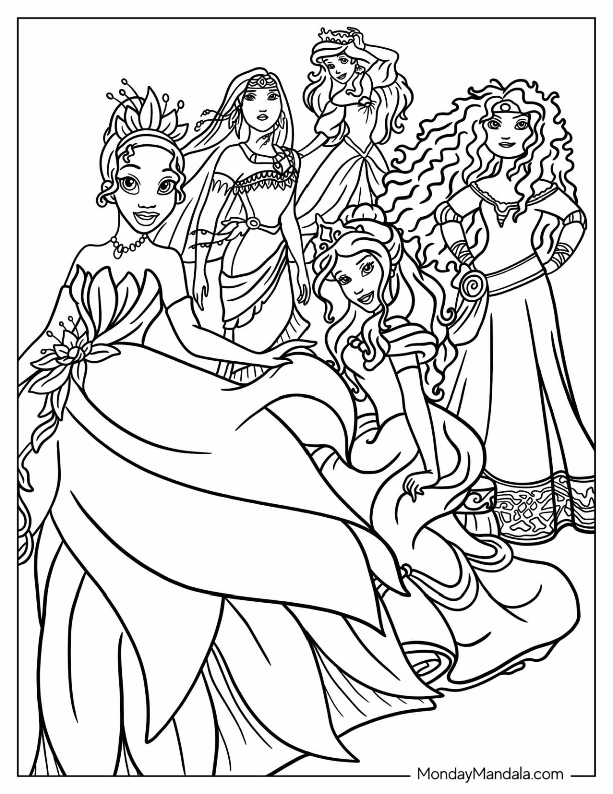 29 Enchanting Disney Princess Coloring Pages Printable 26