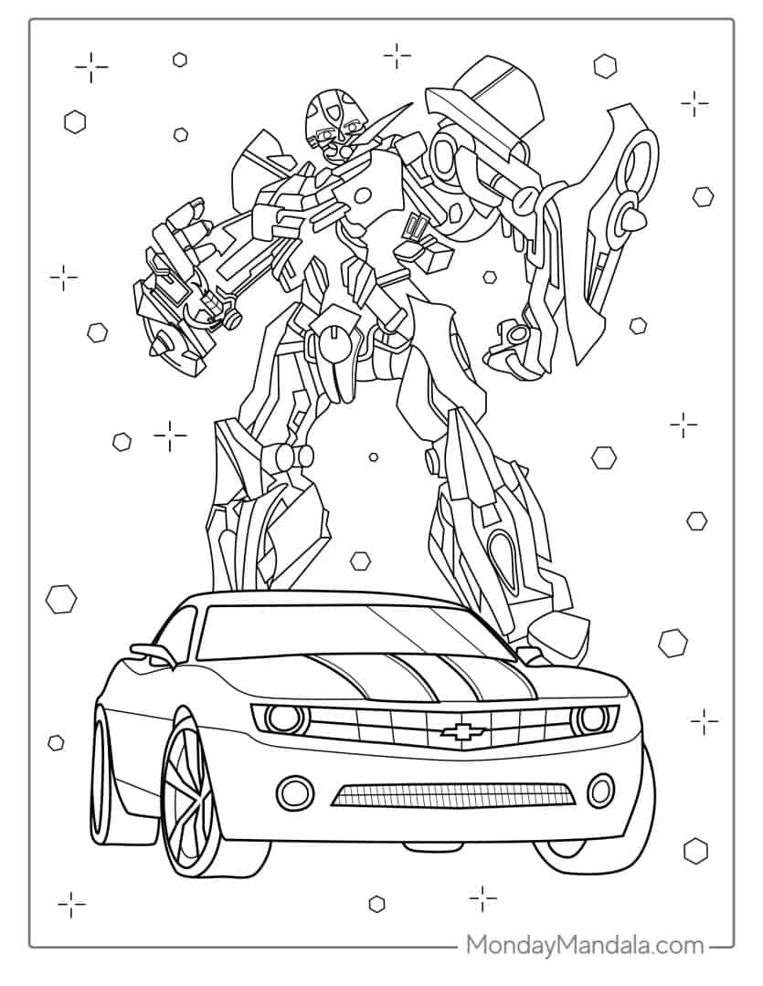 30 Amazing Transformers Coloring Pages Printable 9