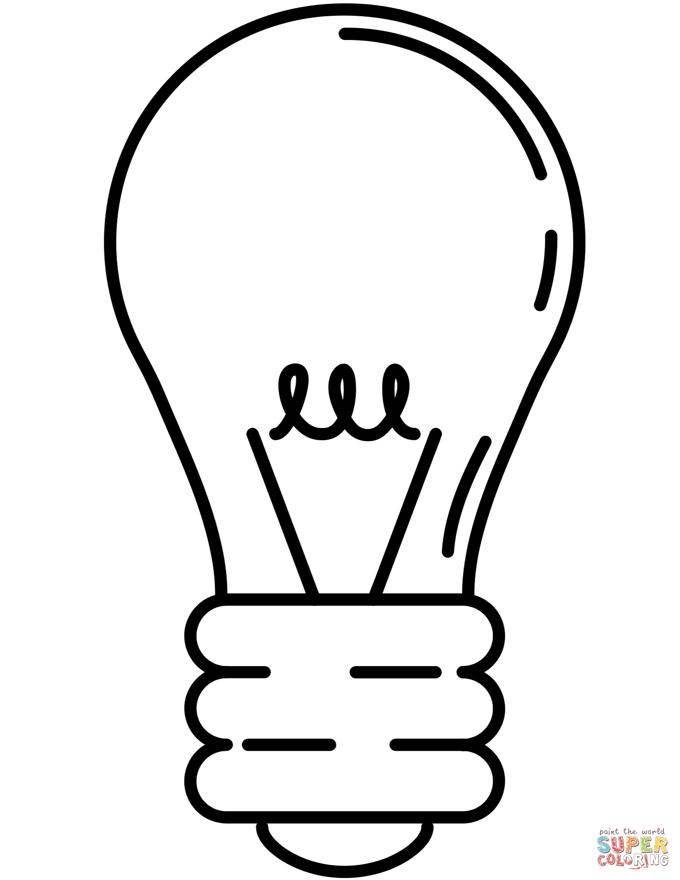 30 Bright Light Bulb Coloring Pages Printable 1