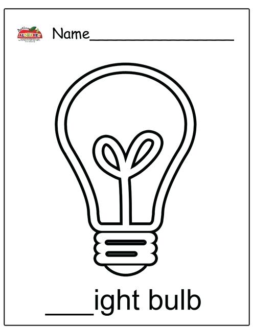 30 Bright Light Bulb Coloring Pages Printable 13