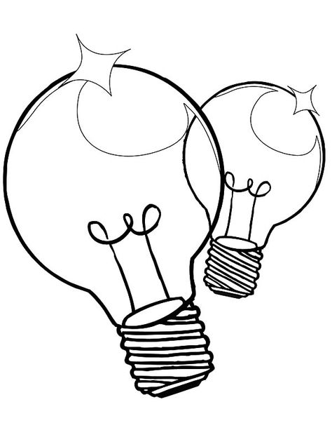 30 Bright Light Bulb Coloring Pages Printable 17