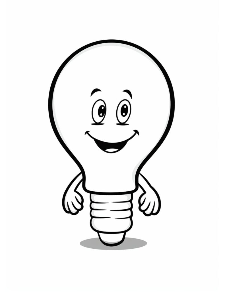 30 Bright Light Bulb Coloring Pages Printable 20