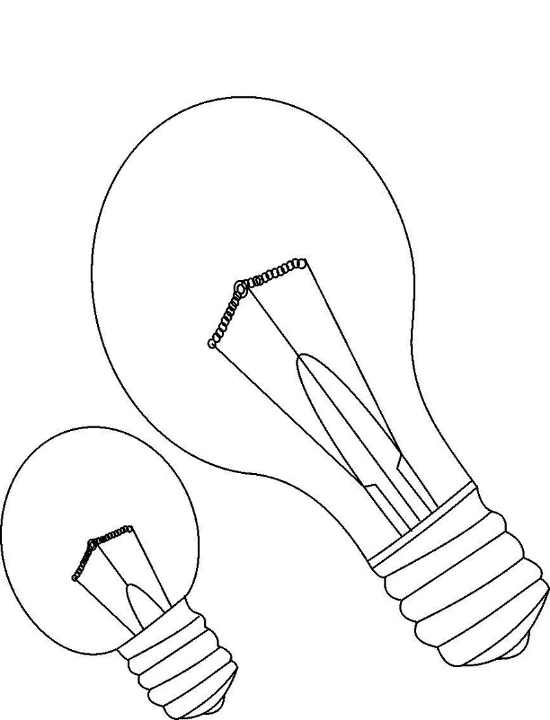 30 Bright Light Bulb Coloring Pages Printable 29