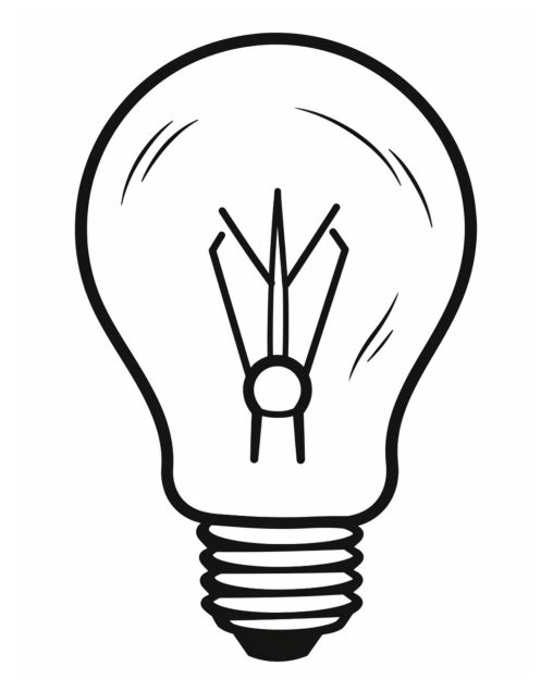 30 Bright Light Bulb Coloring Pages Printable 30