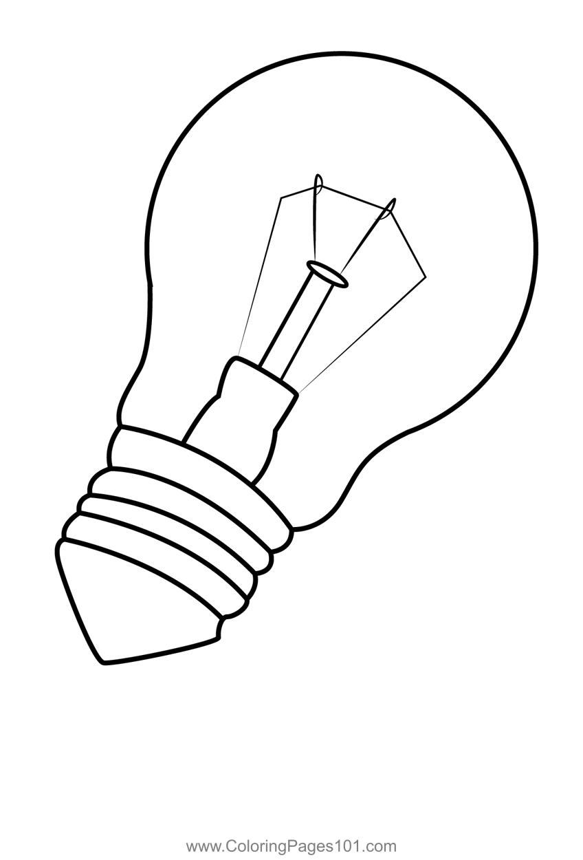 30 Bright Light Bulb Coloring Pages Printable 5