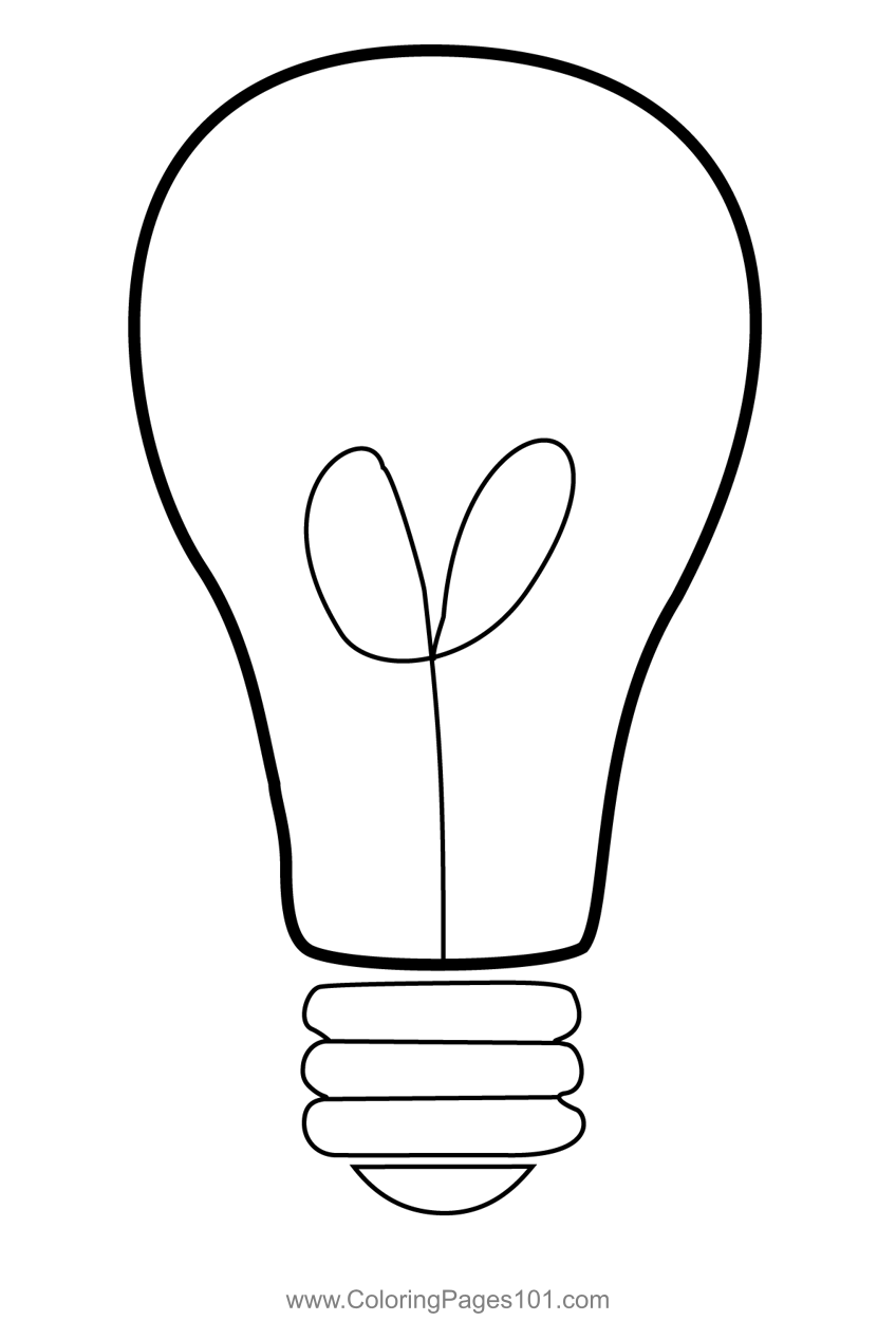 30 Bright Light Bulb Coloring Pages Printable 9