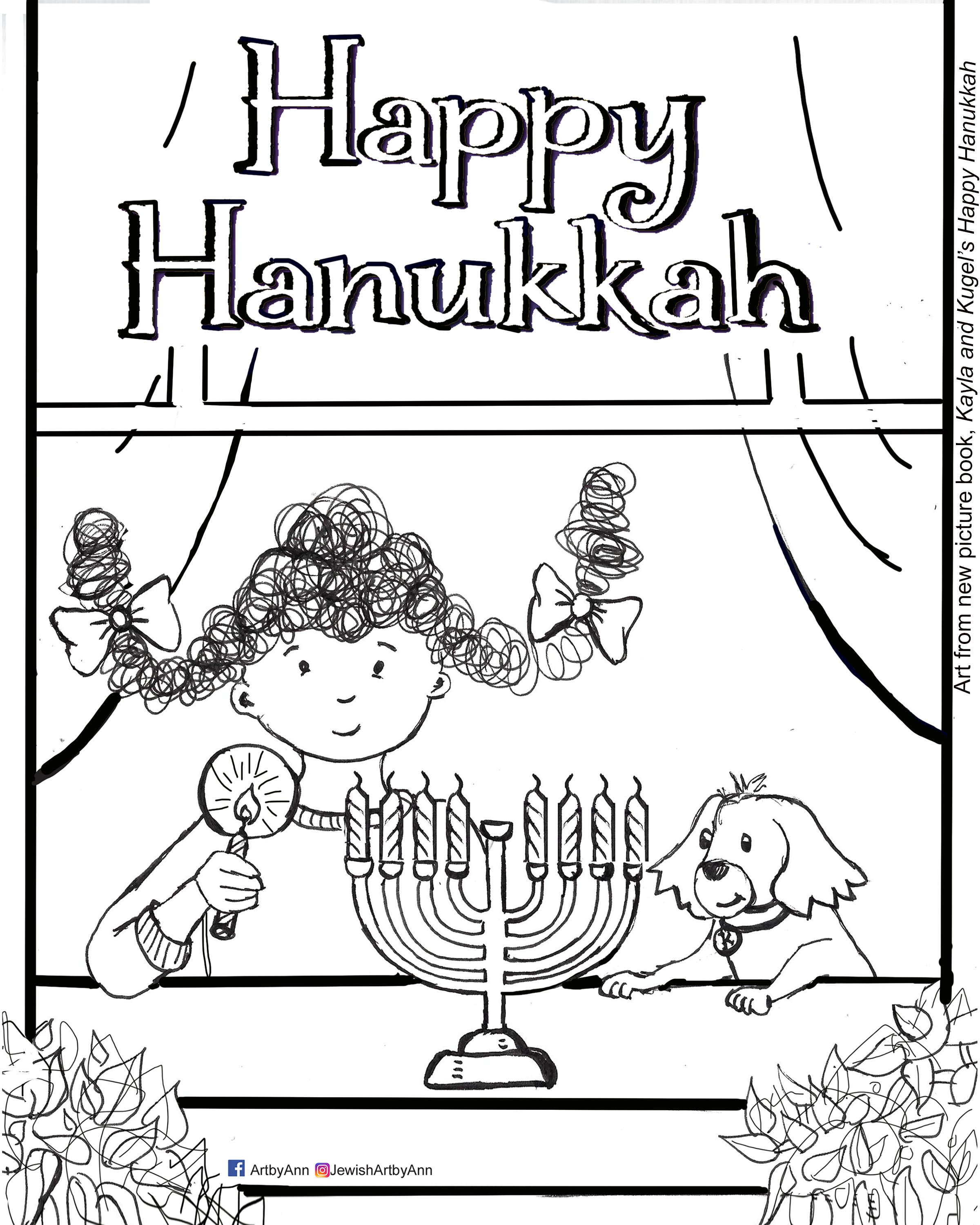 30 Celebratory Hanukkah Coloring Pages Printable 15