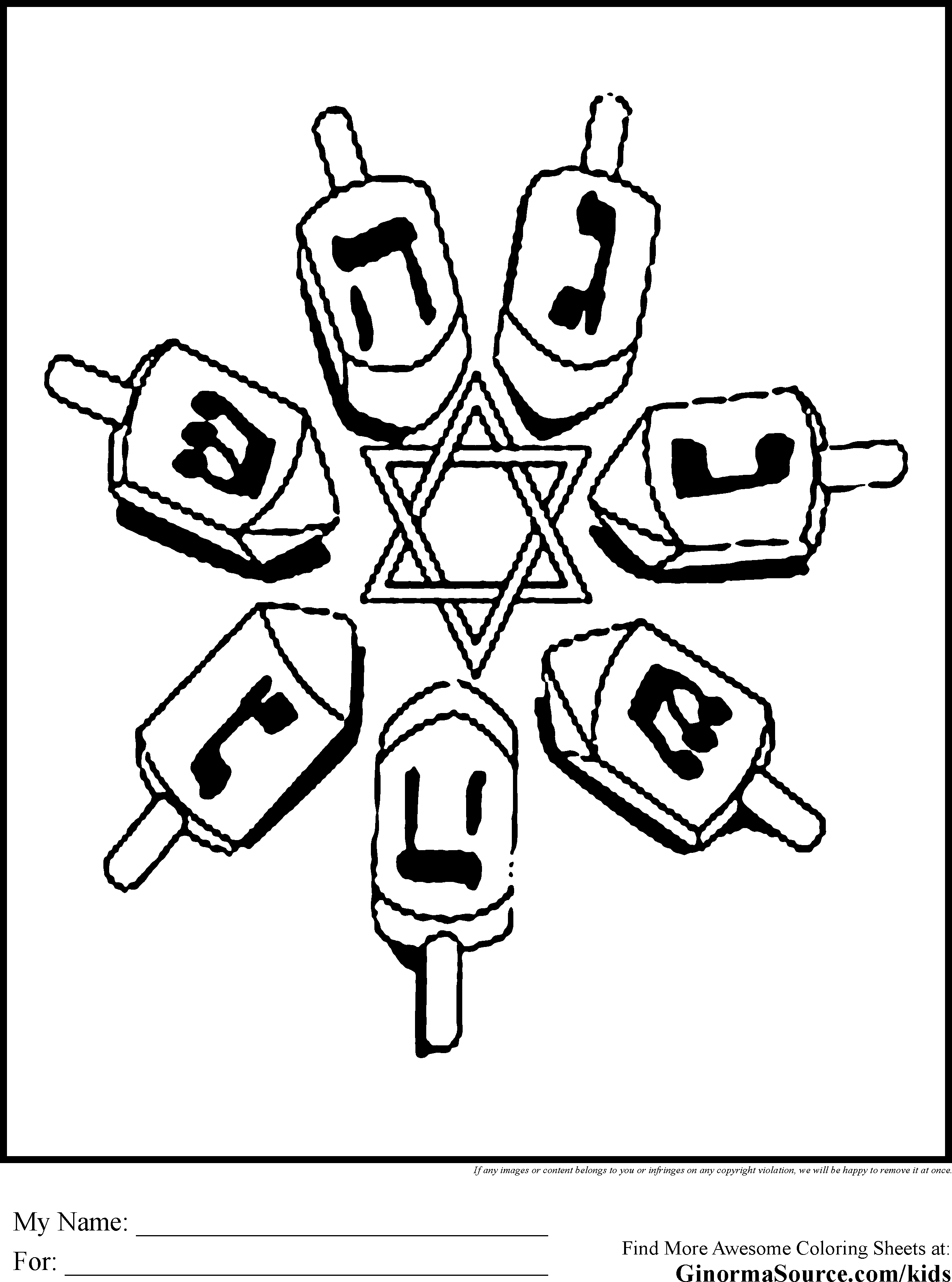 30 Celebratory Hanukkah Coloring Pages Printable 16