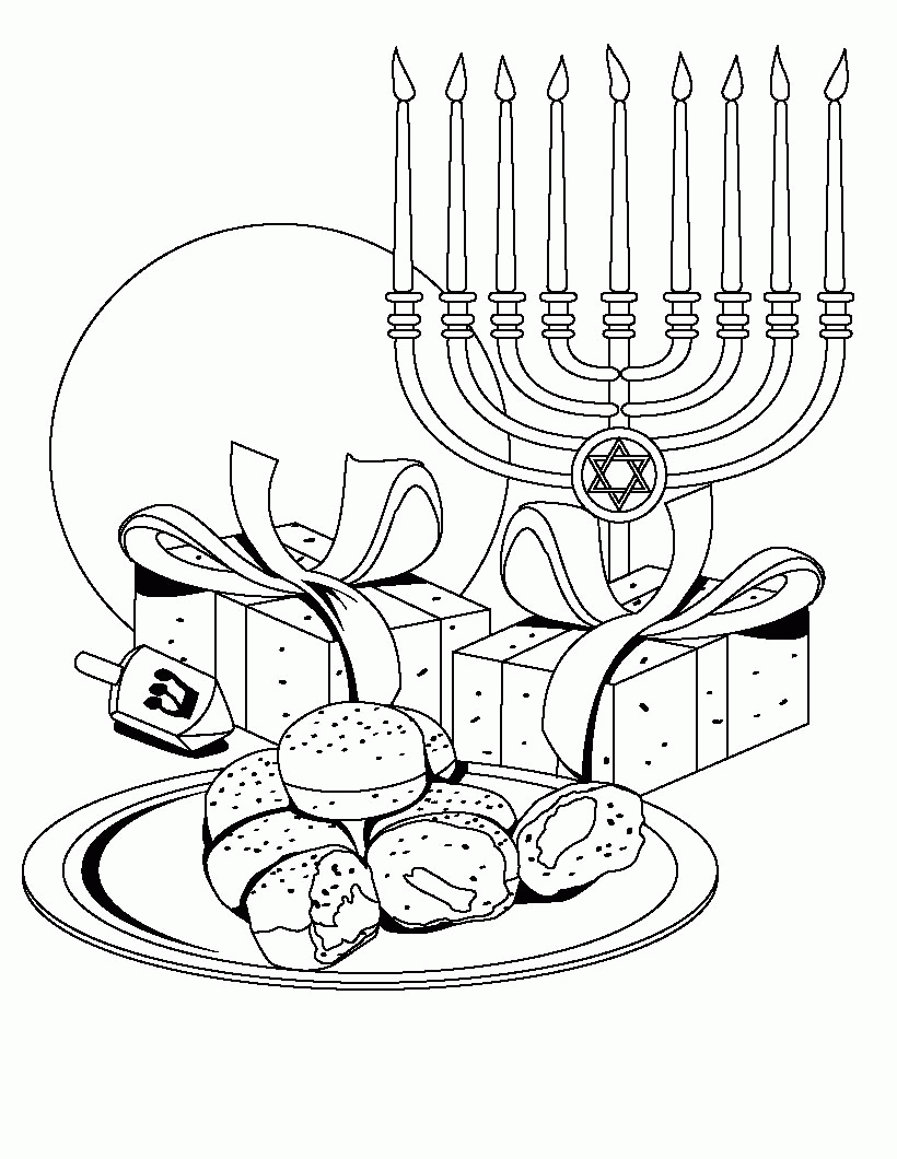 30 Celebratory Hanukkah Coloring Pages Printable 2