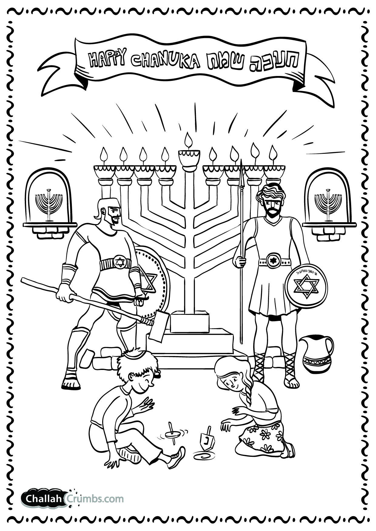 30 Celebratory Hanukkah Coloring Pages Printable 21