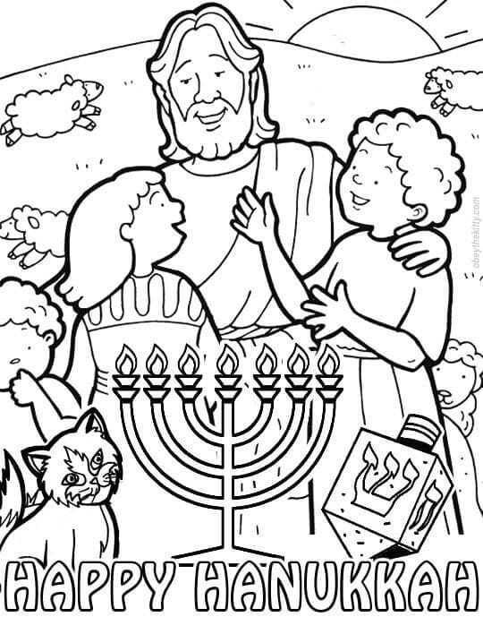 30 Celebratory Hanukkah Coloring Pages Printable 24