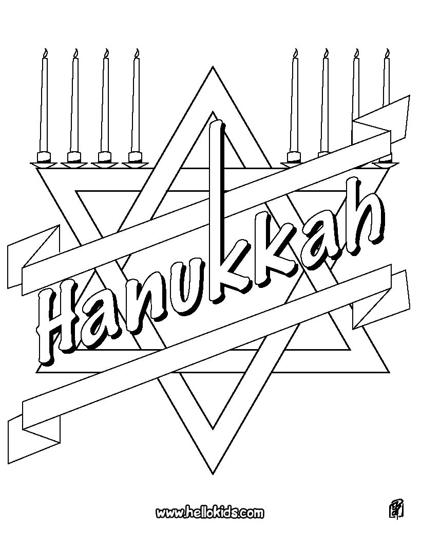 30 Celebratory Hanukkah Coloring Pages Printable 33