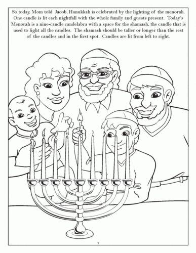 30 Celebratory Hanukkah Coloring Pages Printable 35