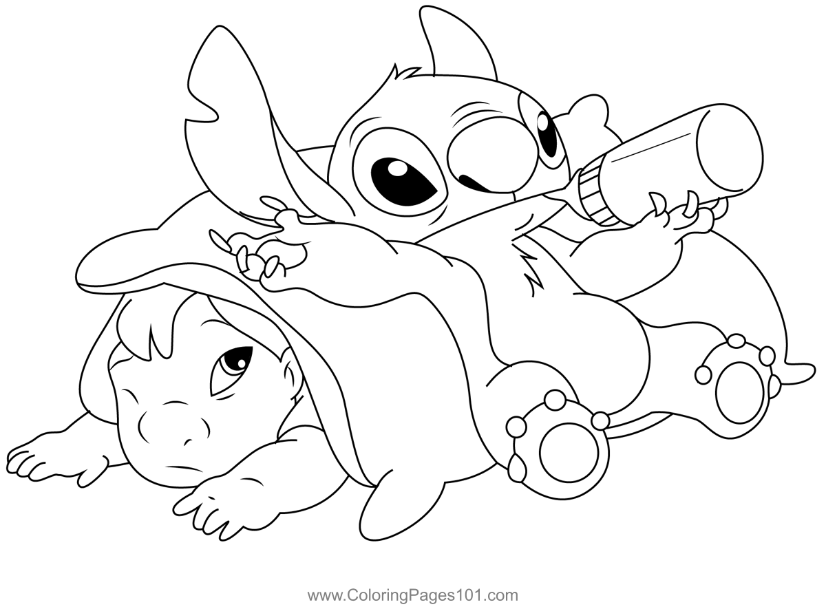 30 Lilo e Stitch Coloring Printable