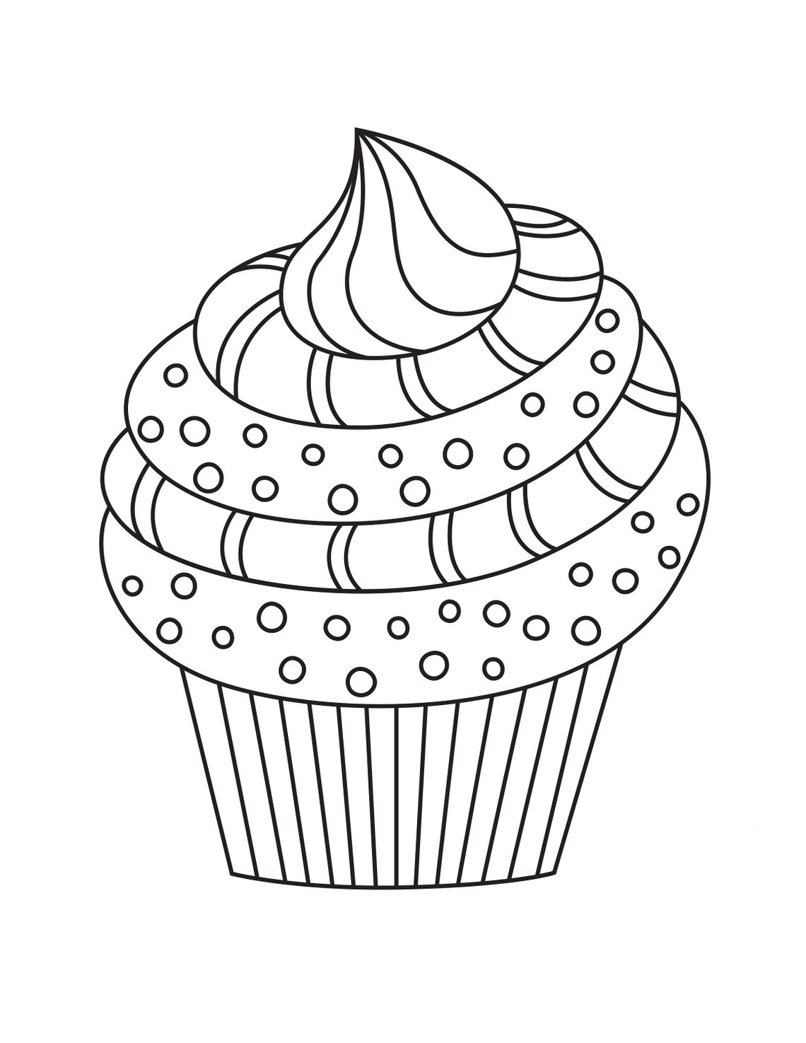 31 Delightful Cupcake Coloring Pages Printable 13