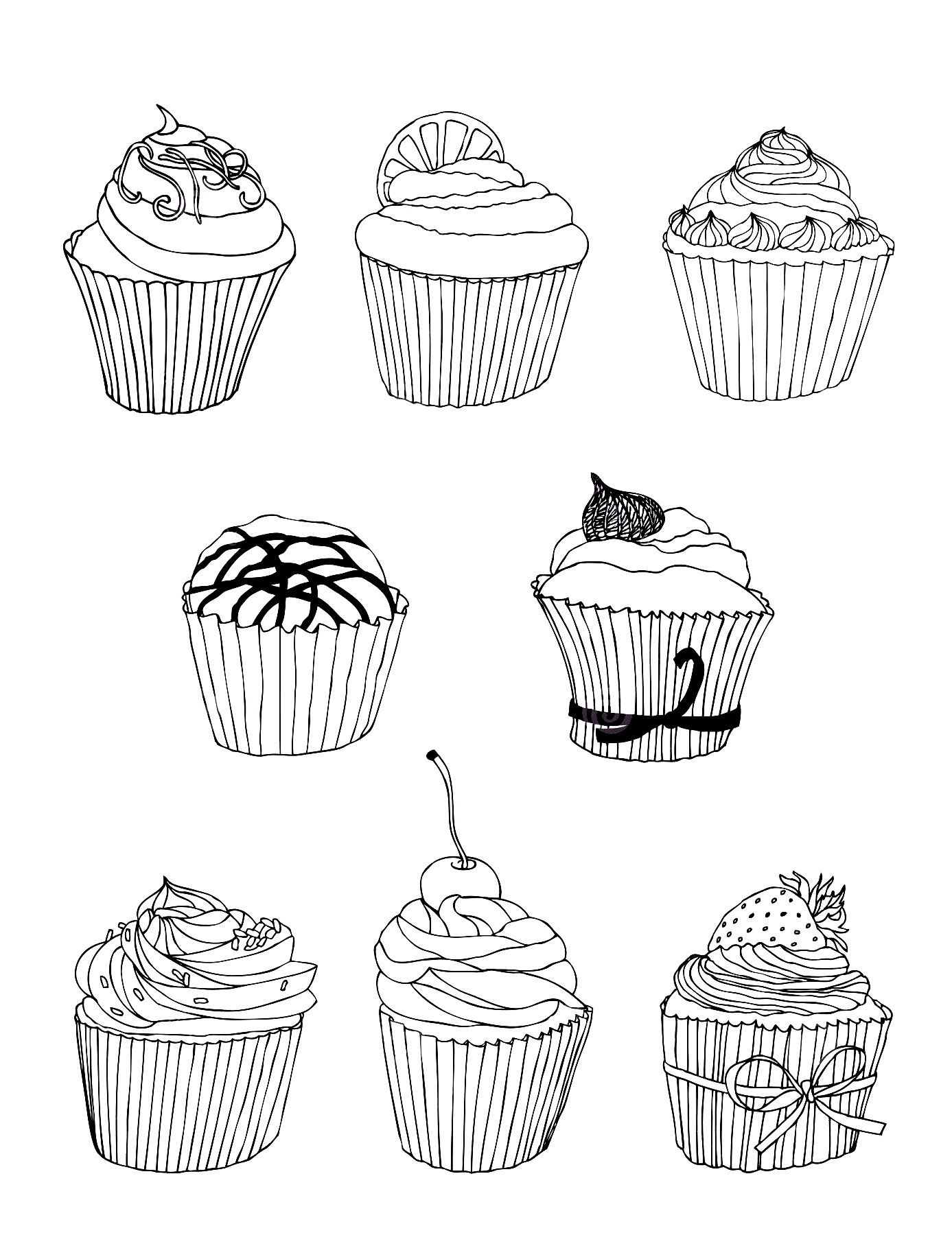 31 Delightful Cupcake Coloring Pages Printable 14