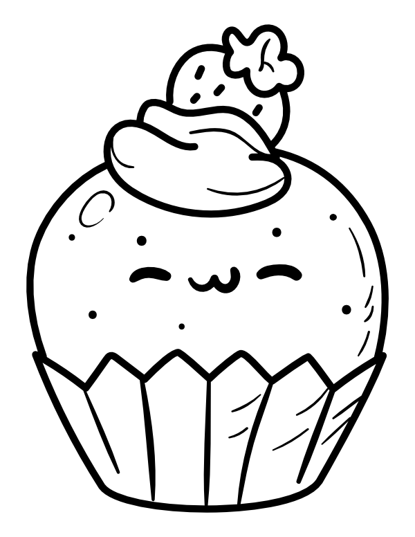 31 Delightful Cupcake Coloring Pages Printable 16