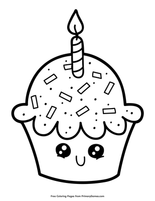 31 Delightful Cupcake Coloring Pages Printable 18