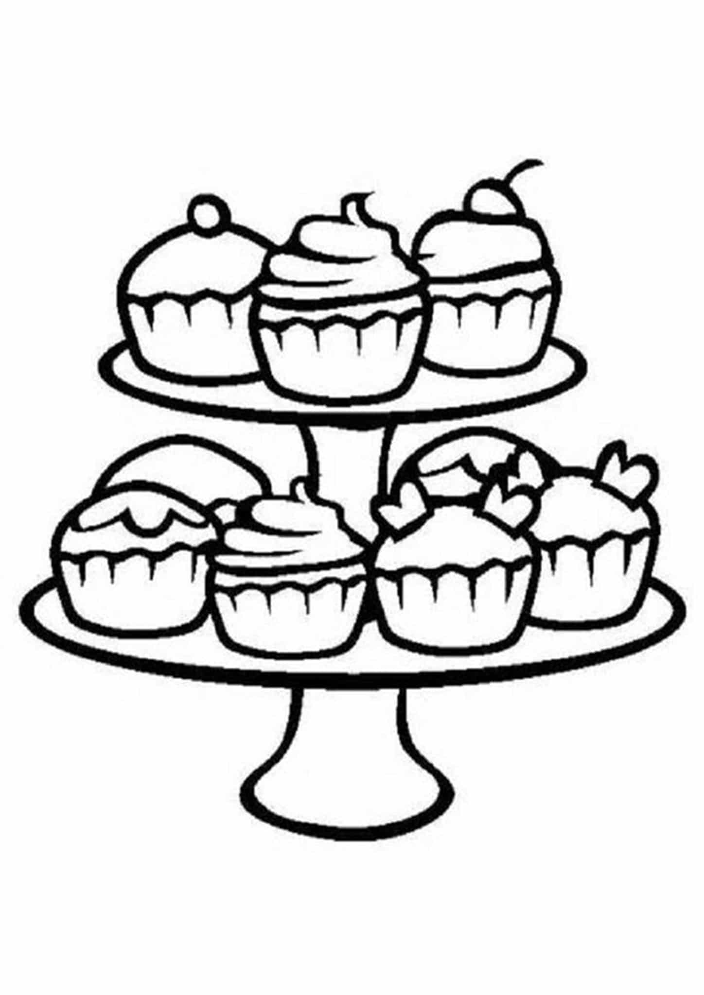 31 Delightful Cupcake Coloring Pages Printable 26