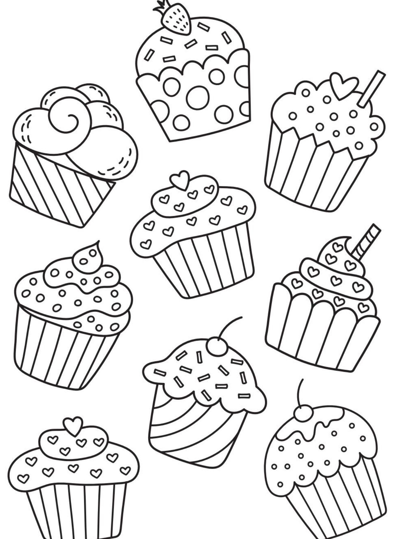 31 Delightful Cupcake Coloring Pages Printable 27