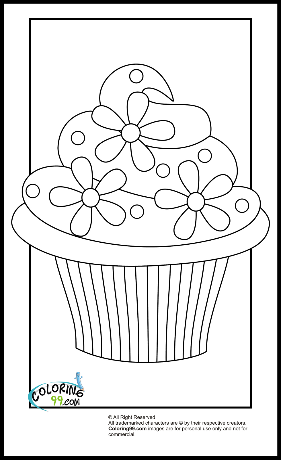 31 Delightful Cupcake Coloring Pages Printable 28