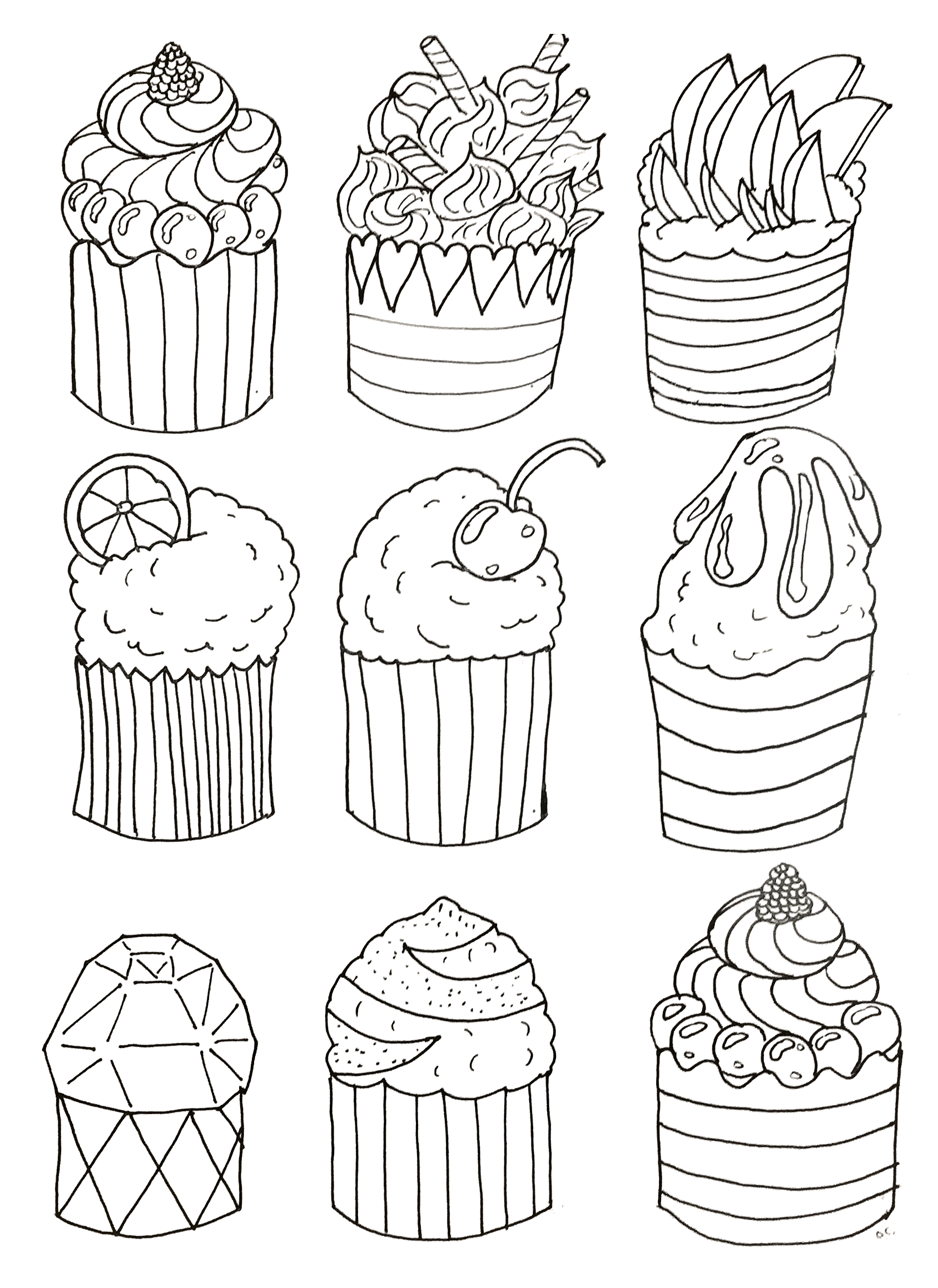 31 Delightful Cupcake Coloring Pages Printable 7