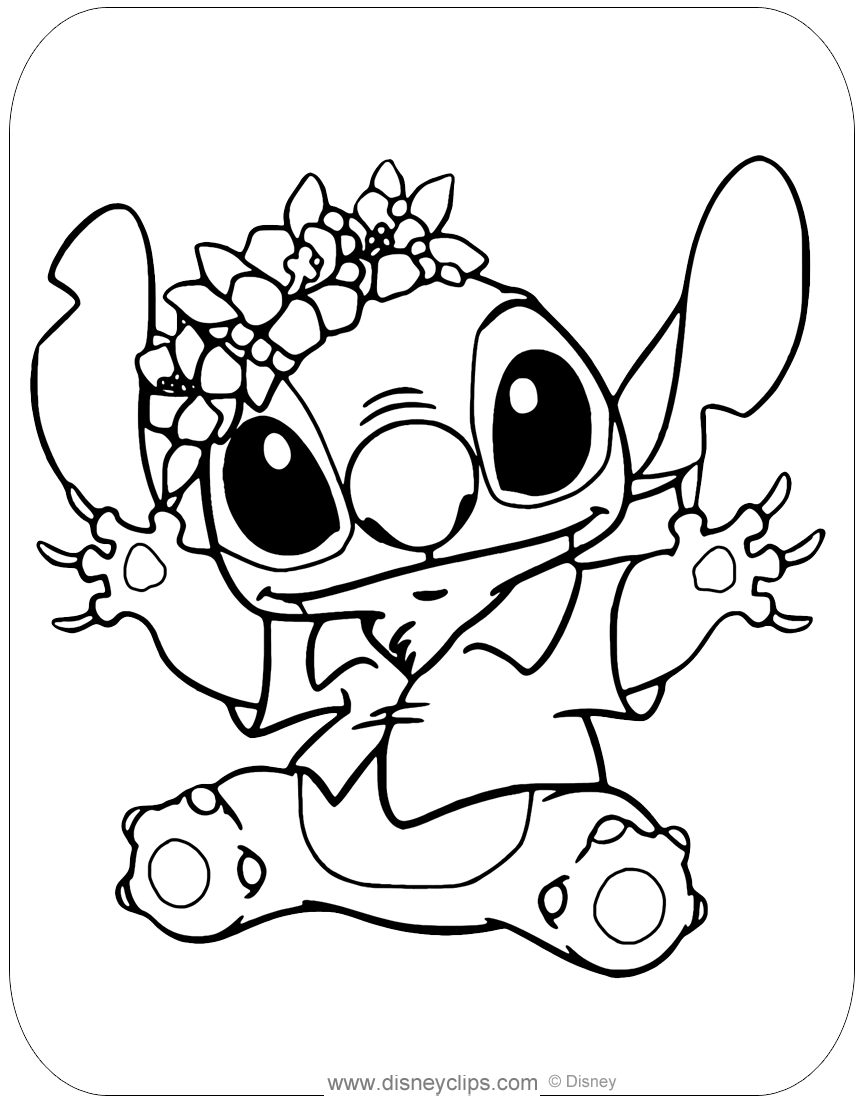 32 Lilo and Stitch Coloring Printable