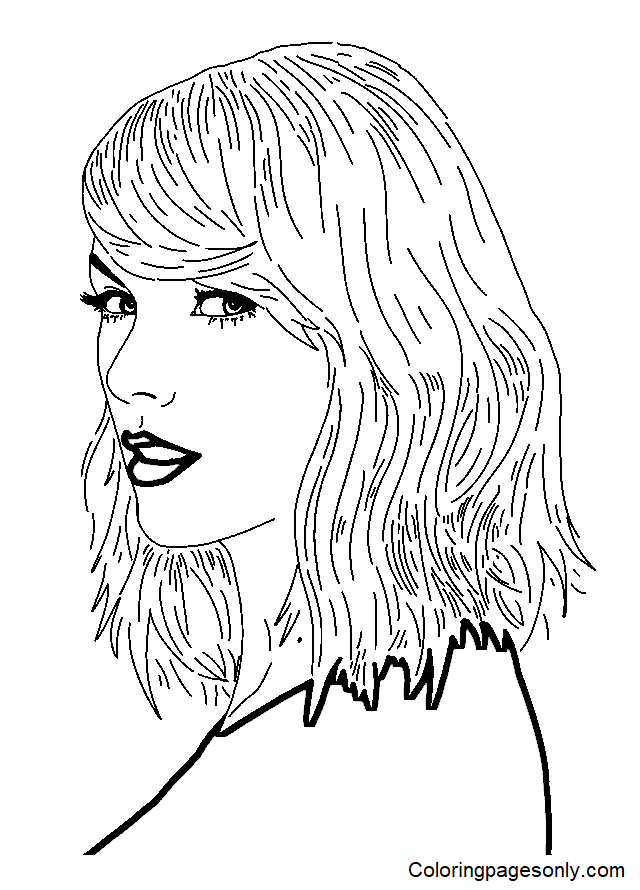 33 Captivating Taylor Swift Coloring Pages Printable 16