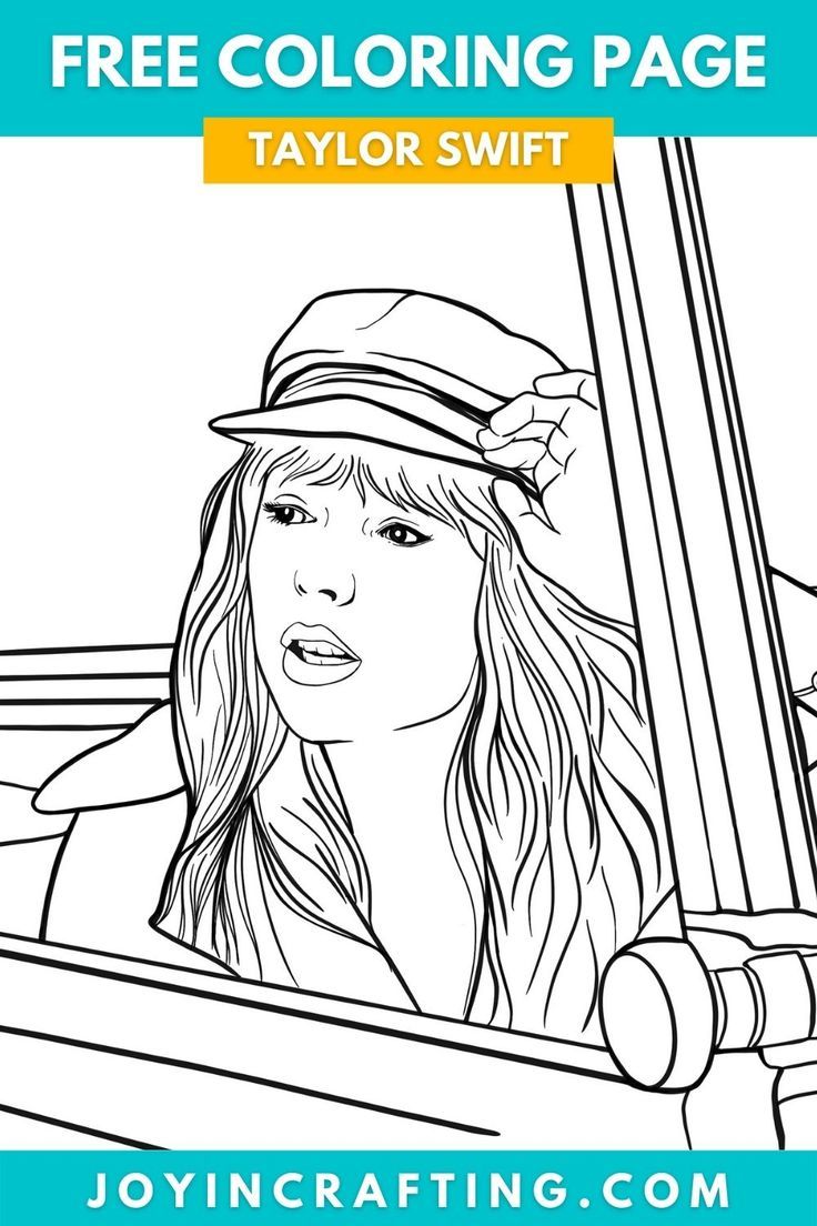 33 Captivating Taylor Swift Coloring Pages Printable 2