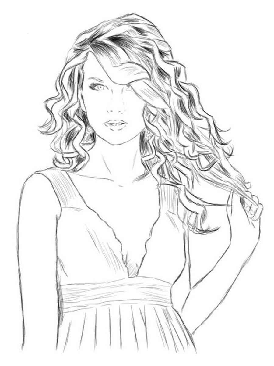 33 Captivating Taylor Swift Coloring Pages Printable 21