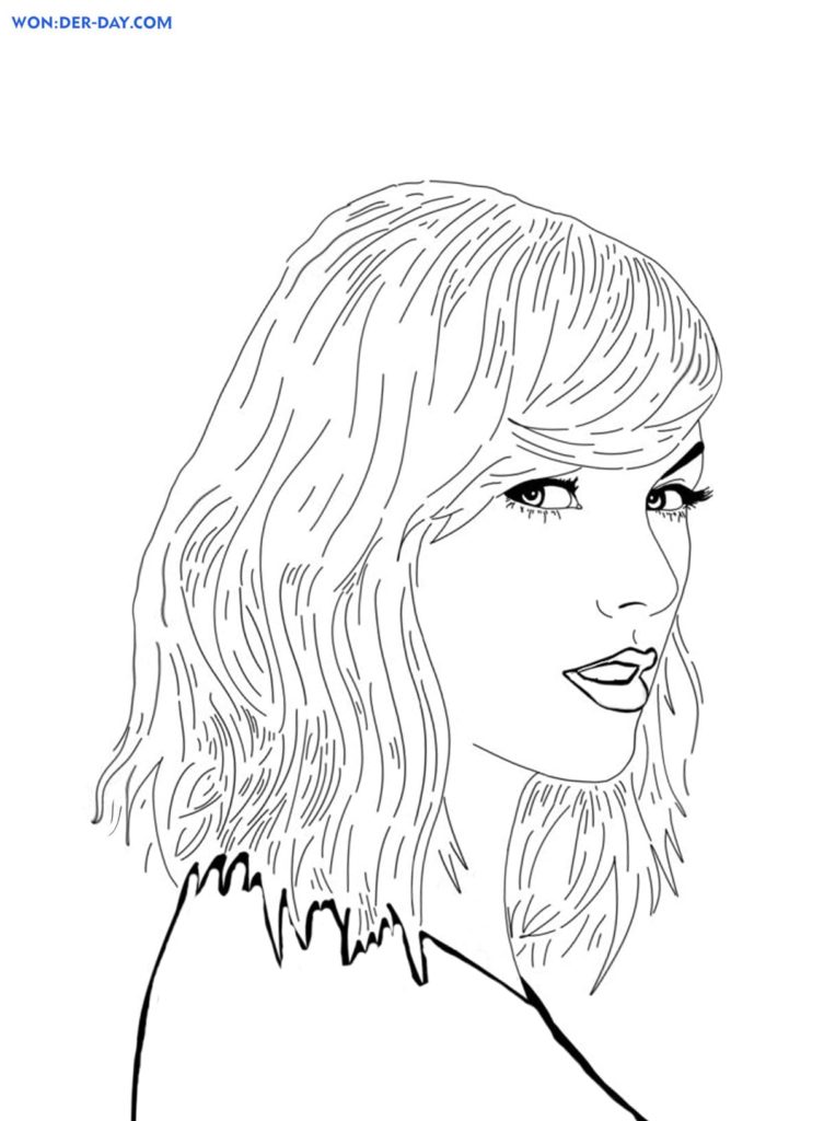 33 Captivating Taylor Swift Coloring Pages Printable 25