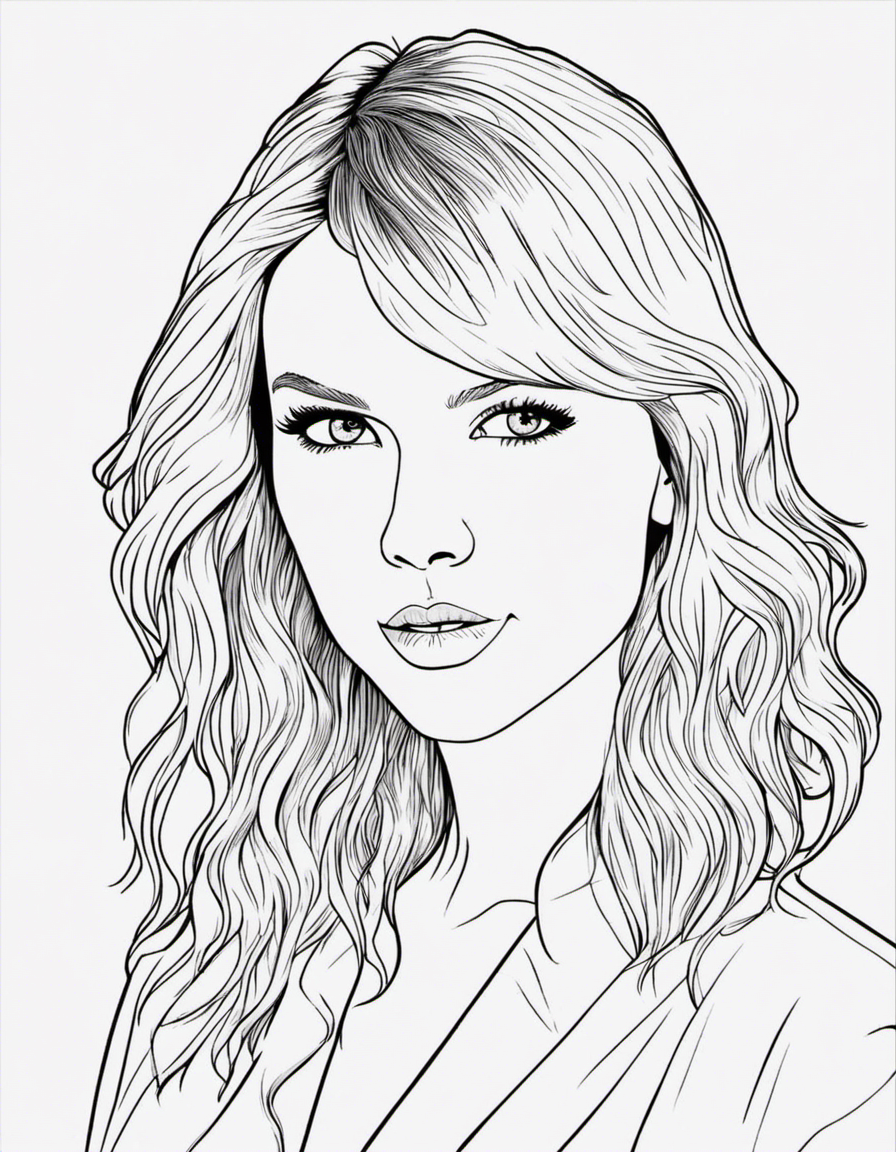 33 Captivating Taylor Swift Coloring Pages Printable 28