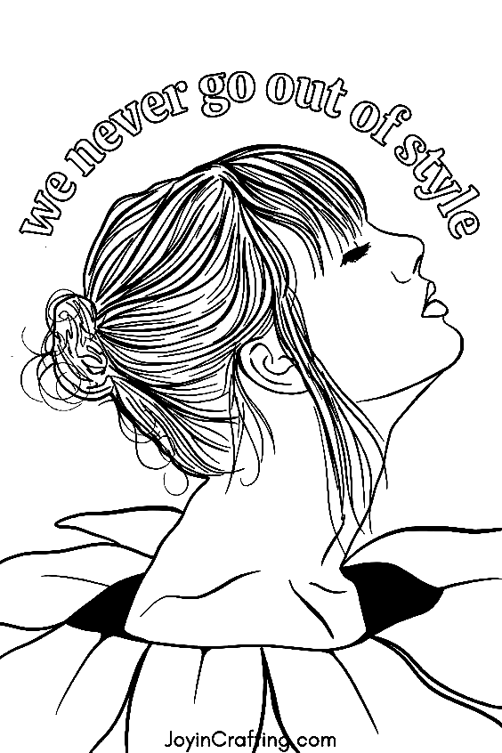 33 Captivating Taylor Swift Coloring Pages Printable 3