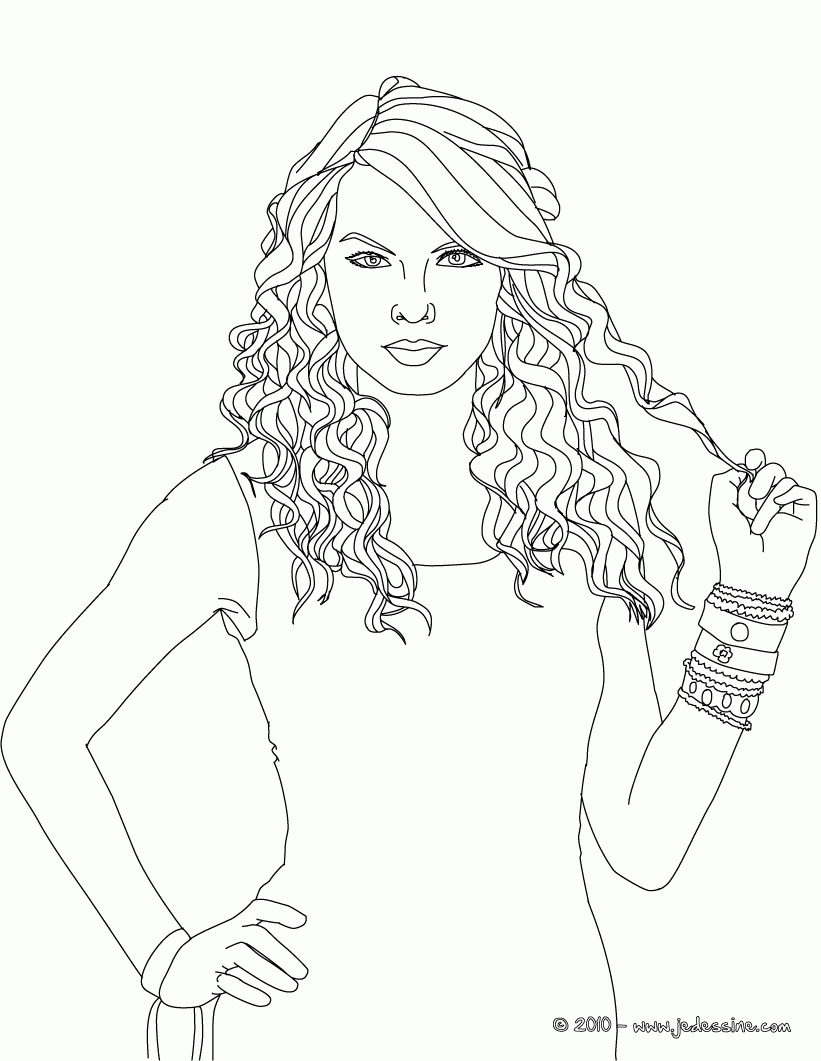 33 Captivating Taylor Swift Coloring Pages Printable 30