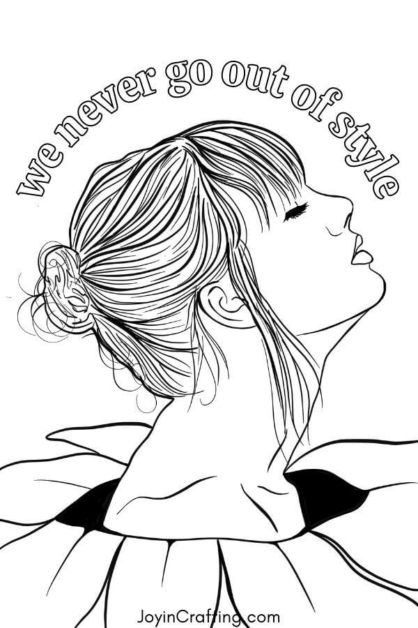 33 Captivating Taylor Swift Coloring Pages Printable 35