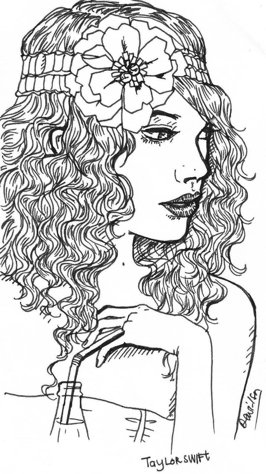 33 Captivating Taylor Swift Coloring Pages Printable 8