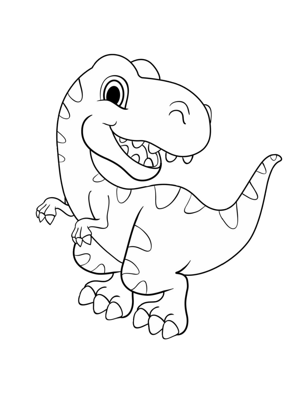 33 Fun T-Rex Coloring Pages Printable 14