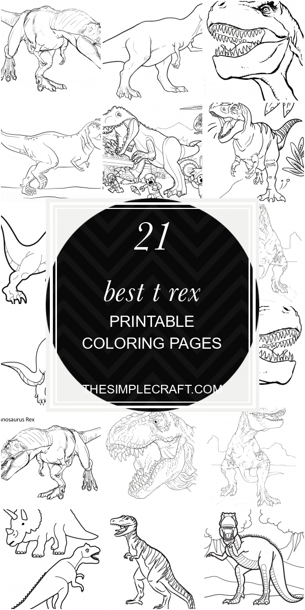 33 Fun T-Rex Coloring Pages Printable 17