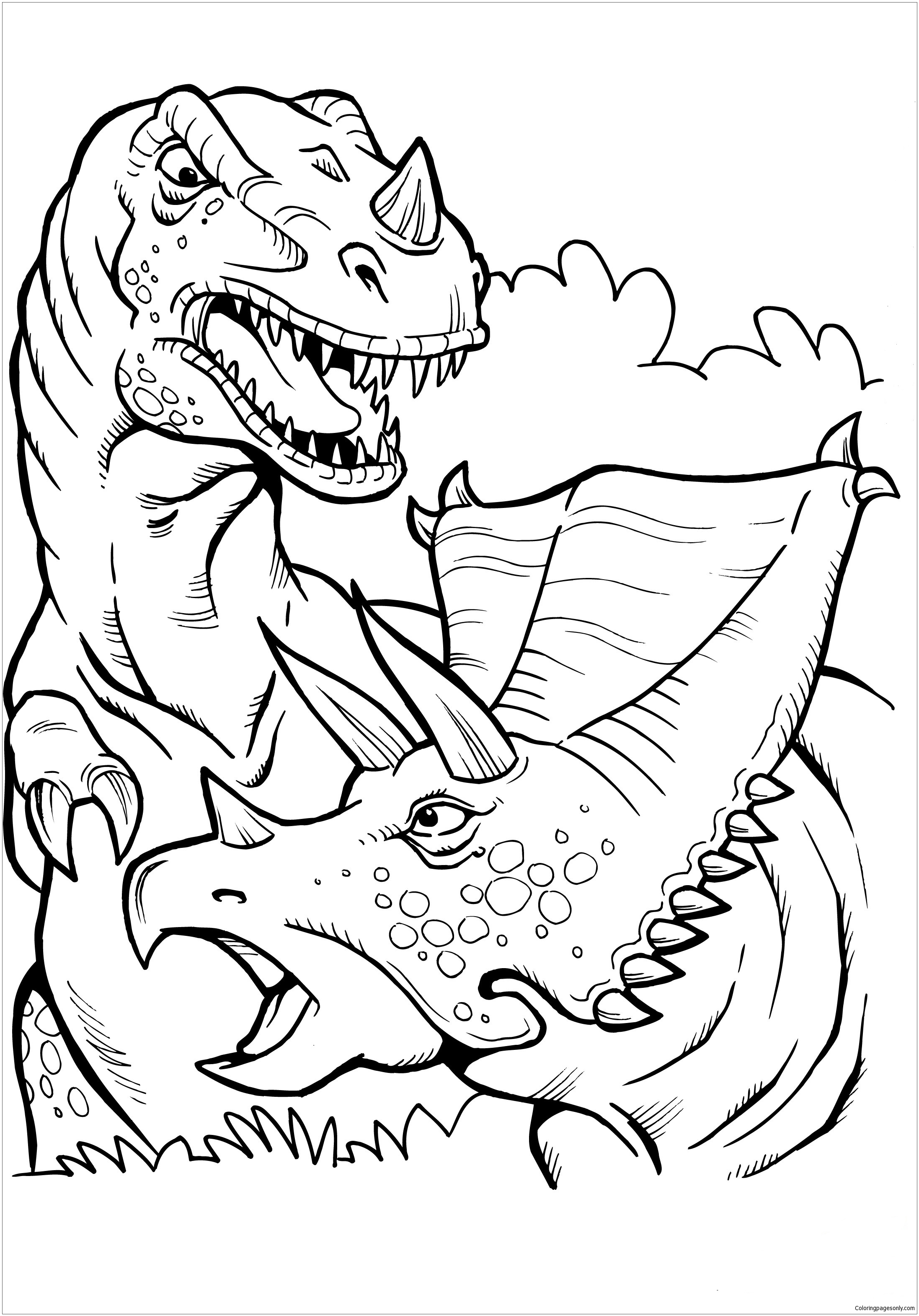 33 Fun T-Rex Coloring Pages Printable 28