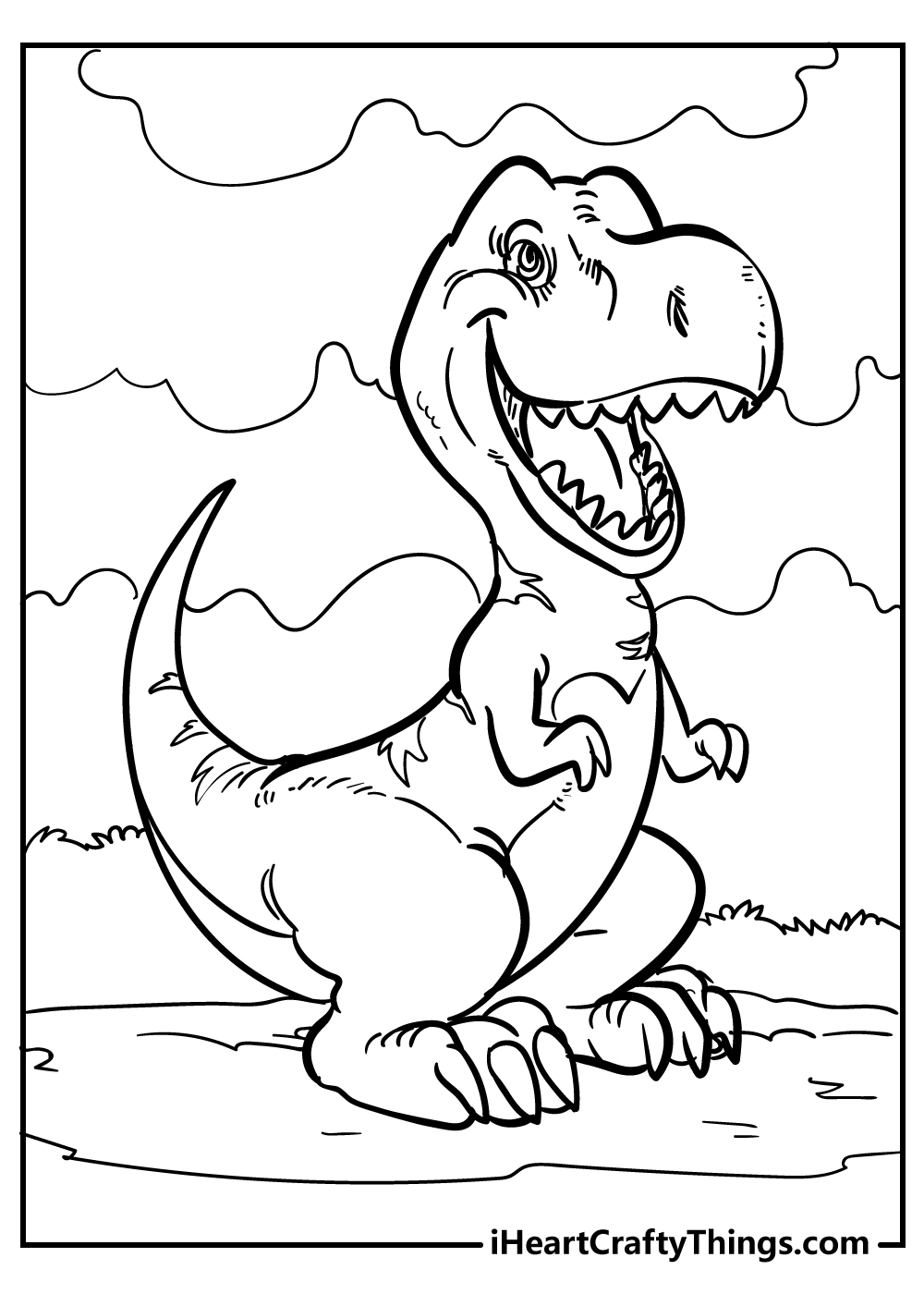 33 Fun T-Rex Coloring Pages Printable 4