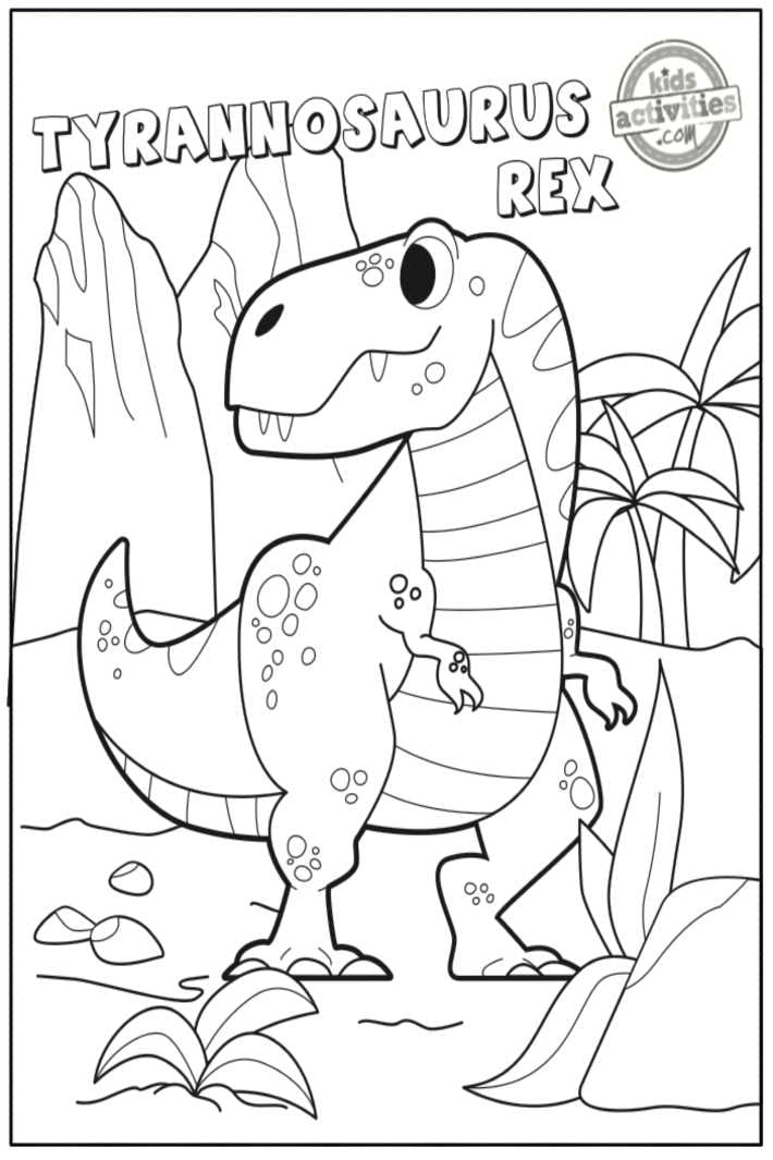 33 Fun T-Rex Coloring Pages Printable 7