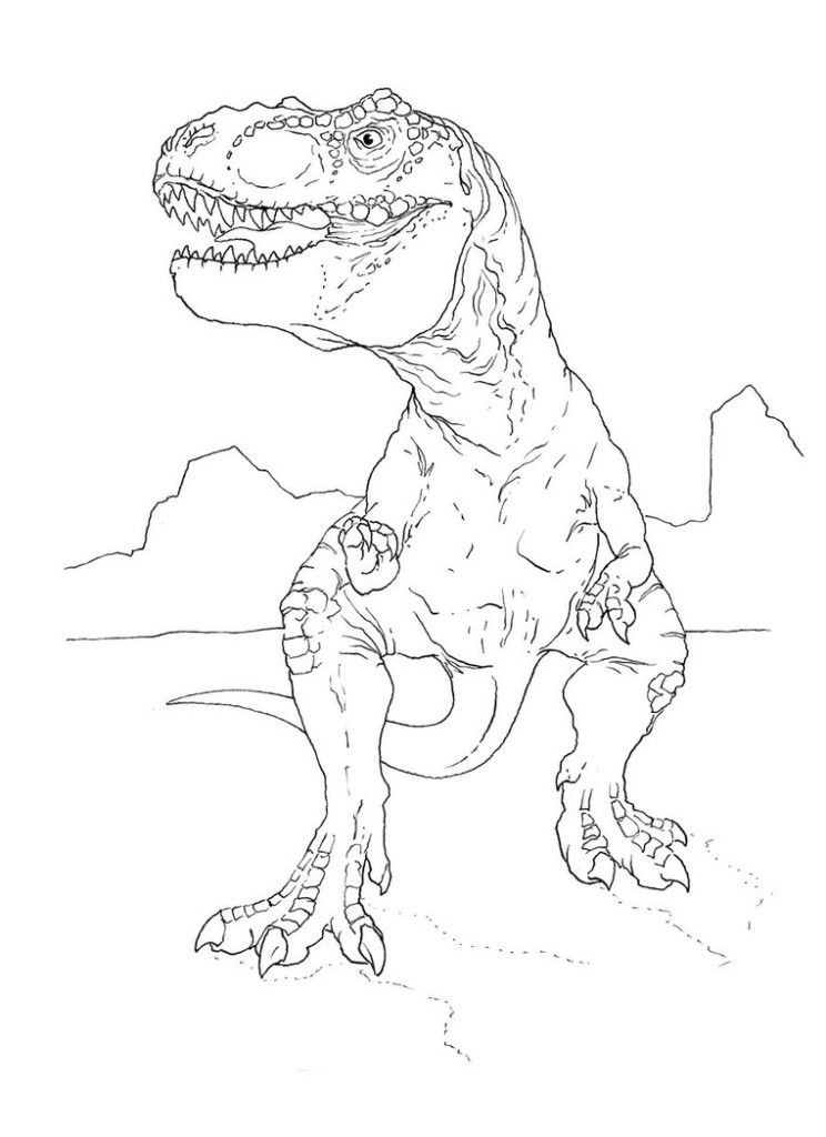 33 Fun T-Rex Coloring Pages Printable 8