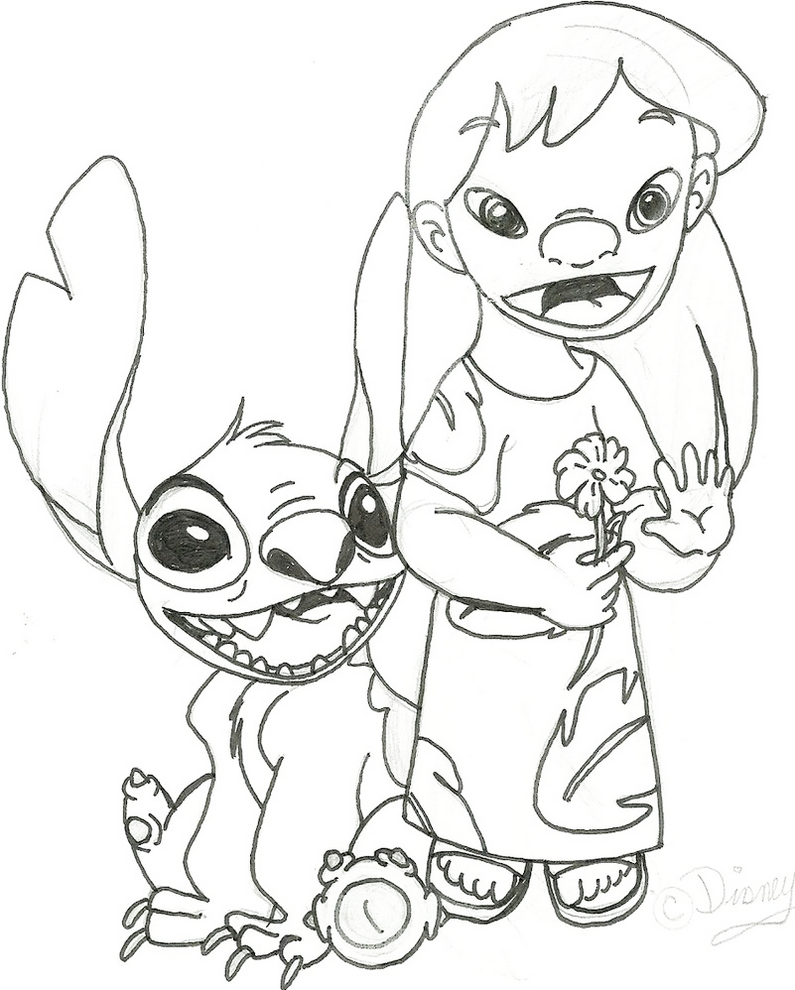 33 Lilo and Stitch for Coloring Printable