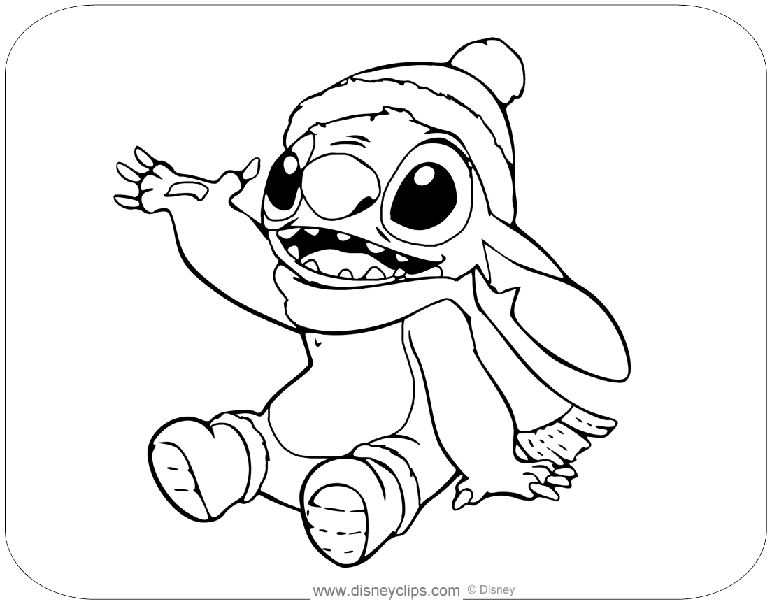 34 Lilo and Stitch Coloring Pages Christmas Printable