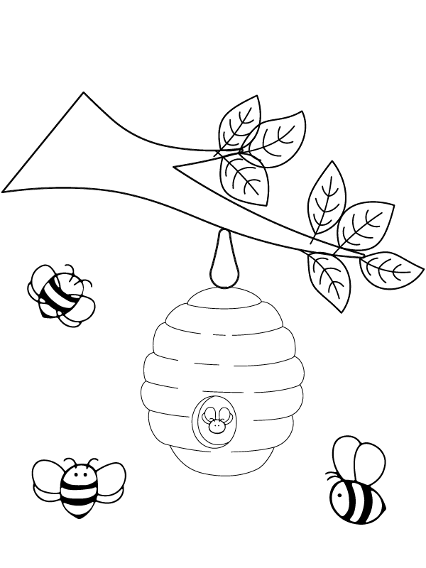 35 Busy Beehive Coloring Pages Printable 11