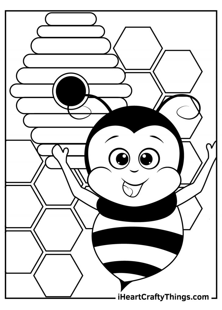 35 Busy Beehive Coloring Pages Printable 15