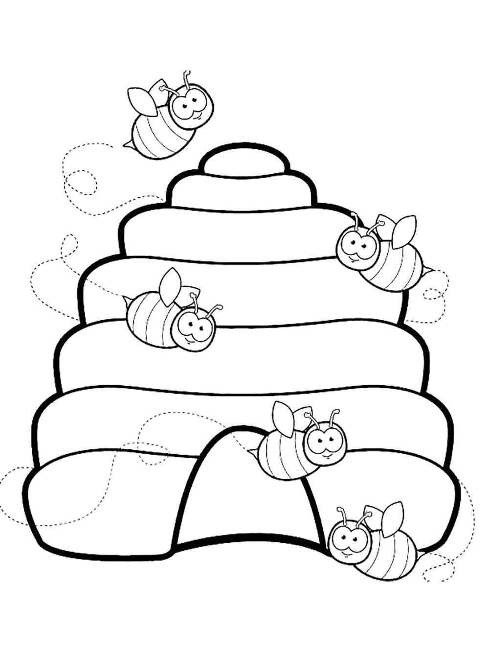 35 Busy Beehive Coloring Pages Printable 2