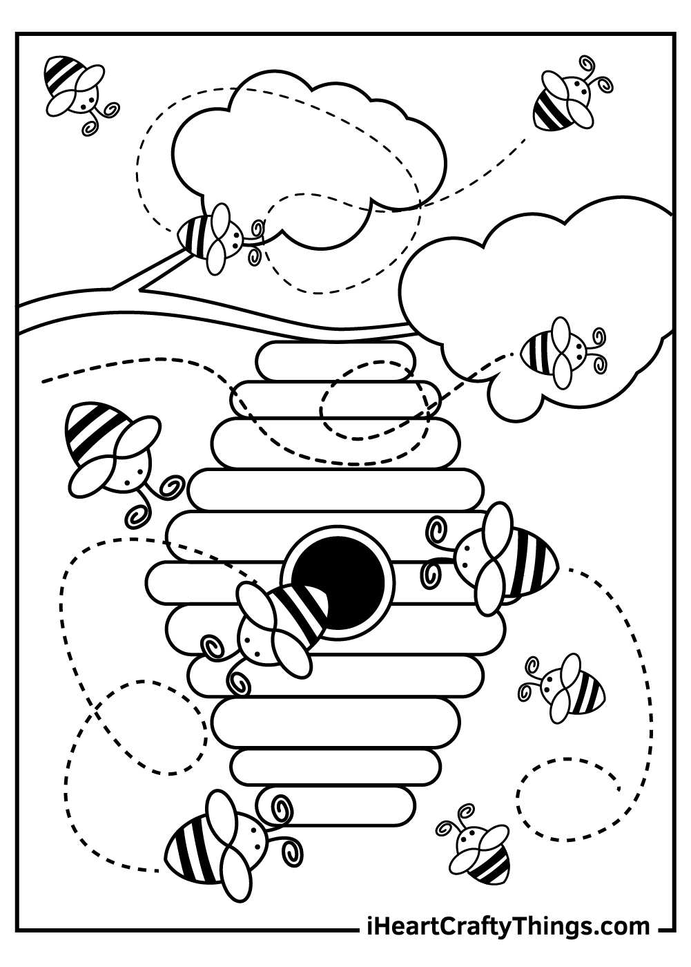 35 Busy Beehive Coloring Pages Printable 25